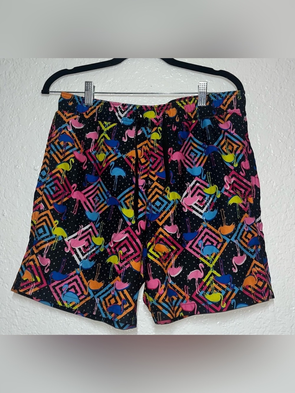 Surf Society swimwear flamingo multi color swim surf trunks shorts men’s medium